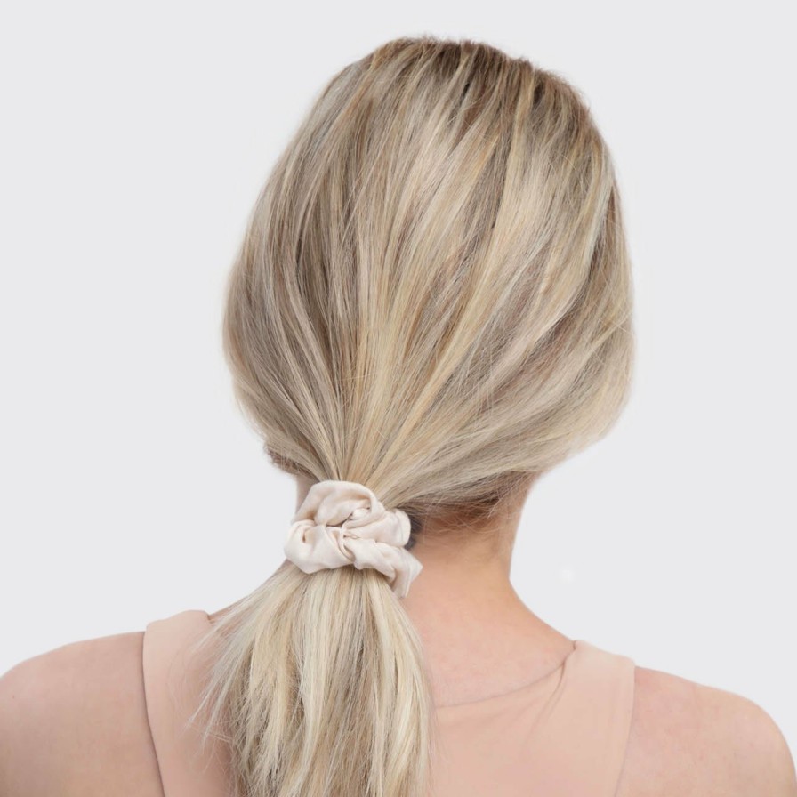 Accessoires Kitsch Gebreide Scrunchies Van Biologisch Katoen 5St - Creme