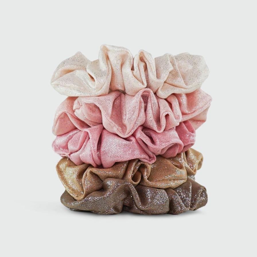 Accessoires Kitsch Metalen Scrunchies - Blush