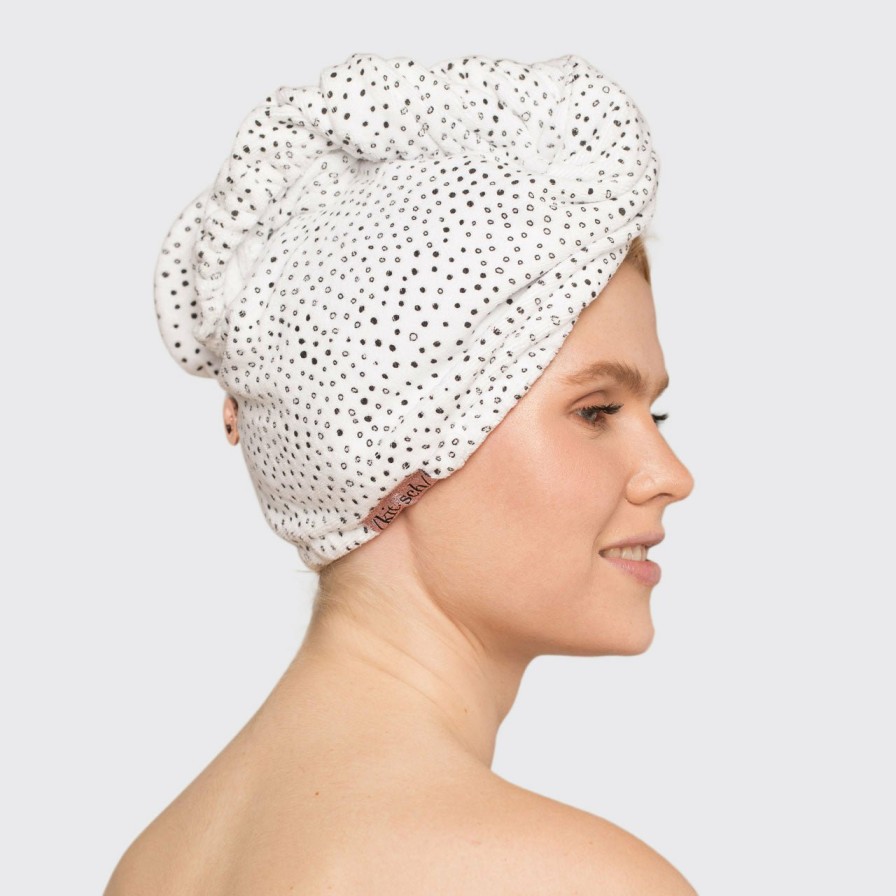 Reinigen Kitsch Microfiber Haarhanddoek - Micro Dot