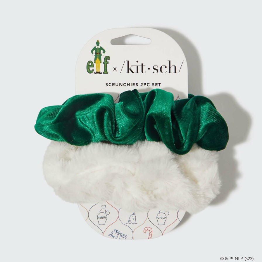 Accessoires Kitsch Elf X Kitsch Scrunchies 2-Delige Set