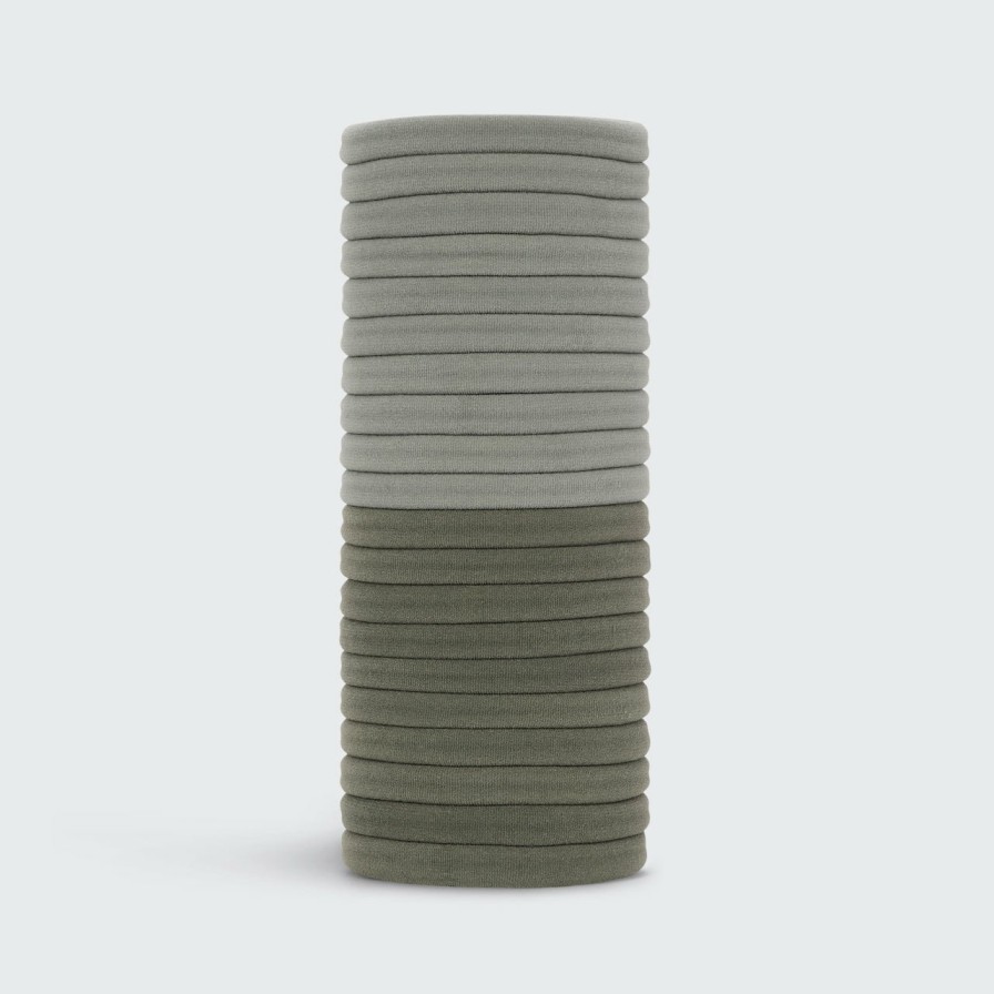 Accessoires Kitsch Milieuvriendelijke Nylon Elastieken 20 Stuks - Eucalyptus